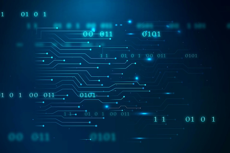 Zdarma Vektor modrá futuristická síťová technologie