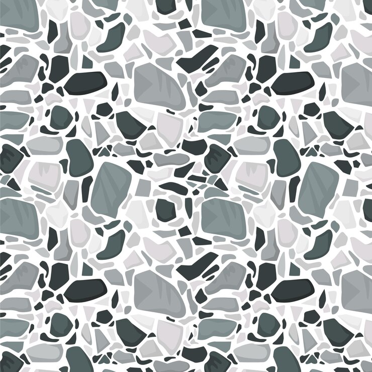 Zdarma Vektor monochromatic terrazzo pattern design