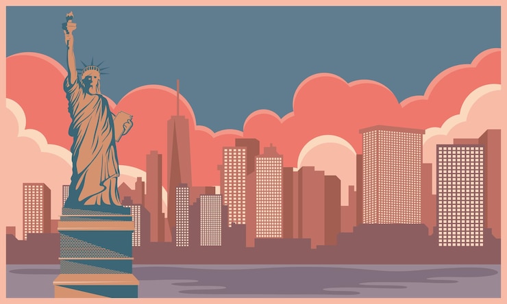 Zdarma Vektor new york city cityscape scene