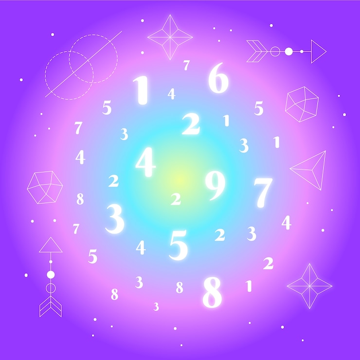 Zdarma Vektor numerologické pozadí s gradientem