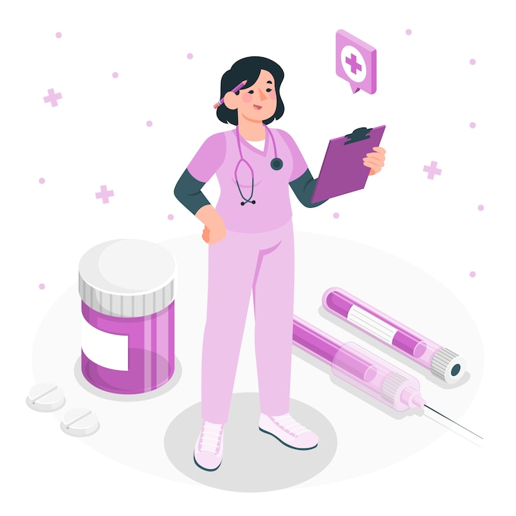Zdarma Vektor nurse concept illustration