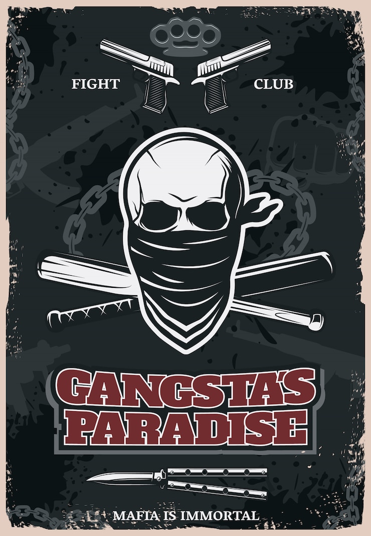 Zdarma Vektor plakát gangstas paradise