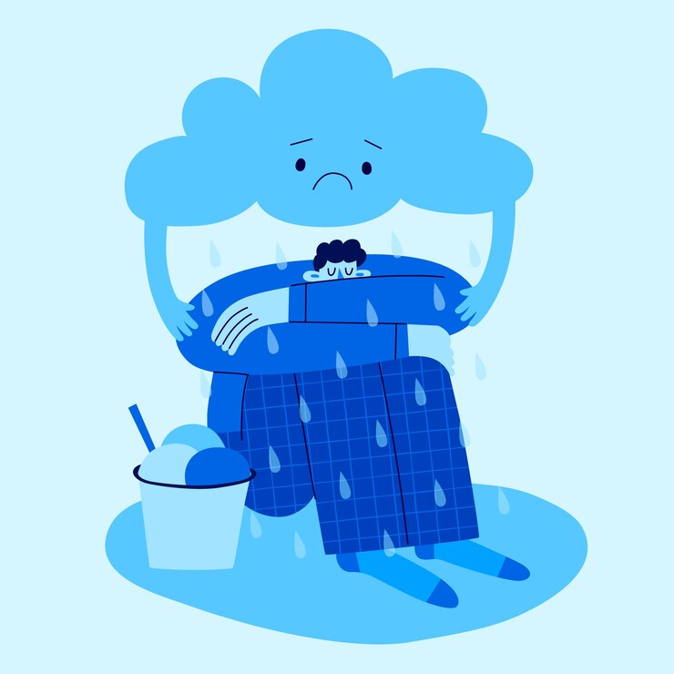 Zdarma Vektor plochá ilustrace modrého pondělí