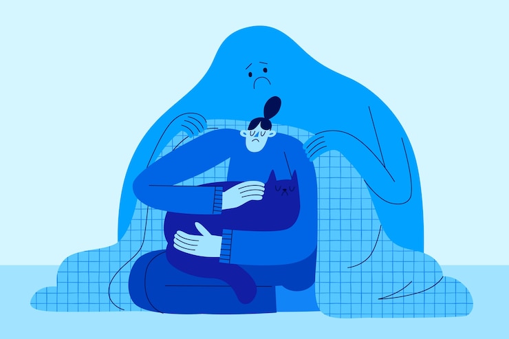 Zdarma Vektor plochá ilustrace modrého pondělí