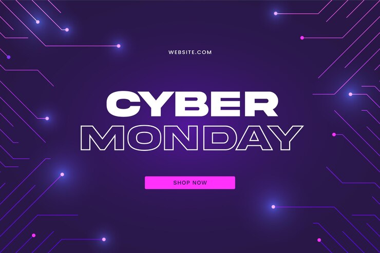 Zdarma Vektor ploché pozadí prodeje cyber monday