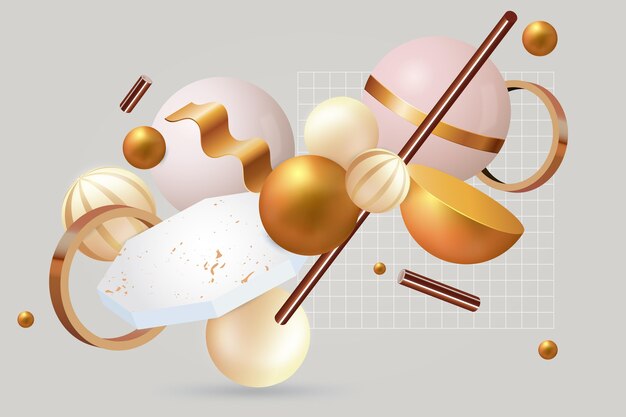 realistic 3d geometric background