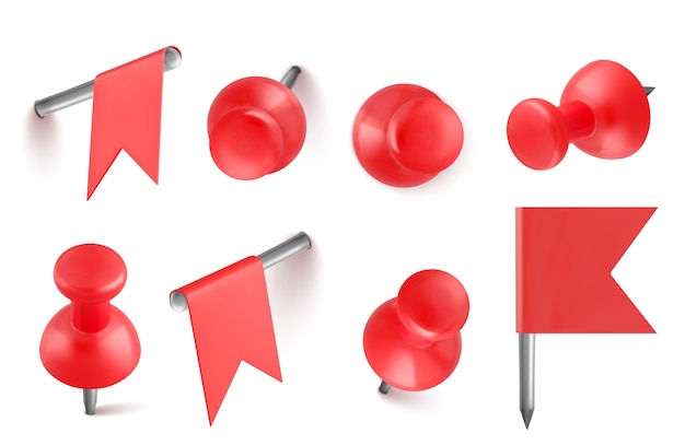 realistic push pins collection