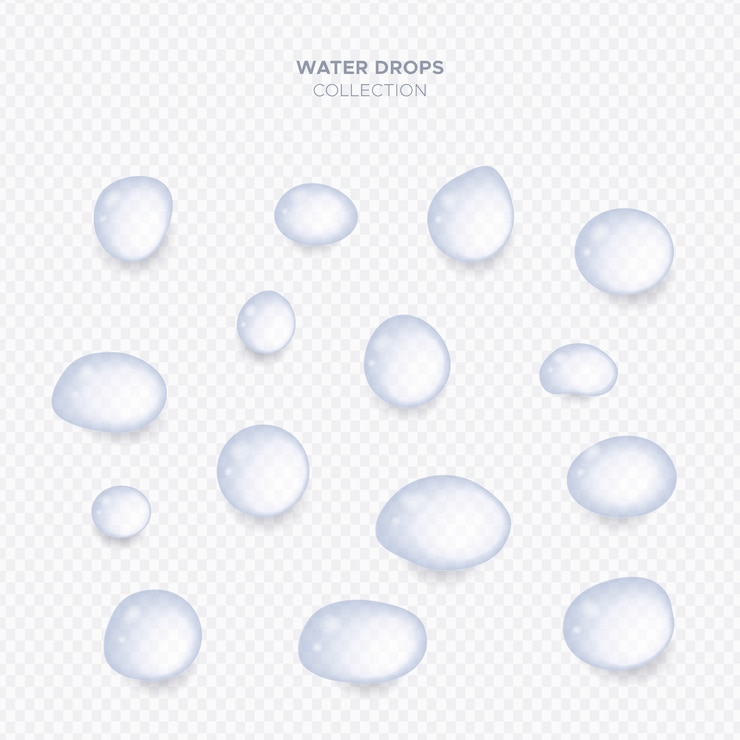 Zdarma Vektor realistic transparent water drops collection
