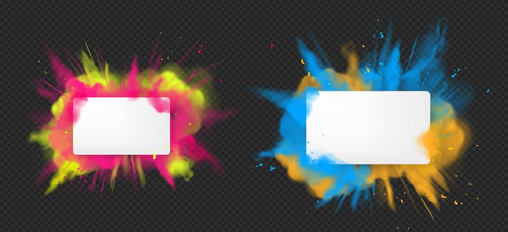 Zdarma Vektor realistická exploze barev prášku holi