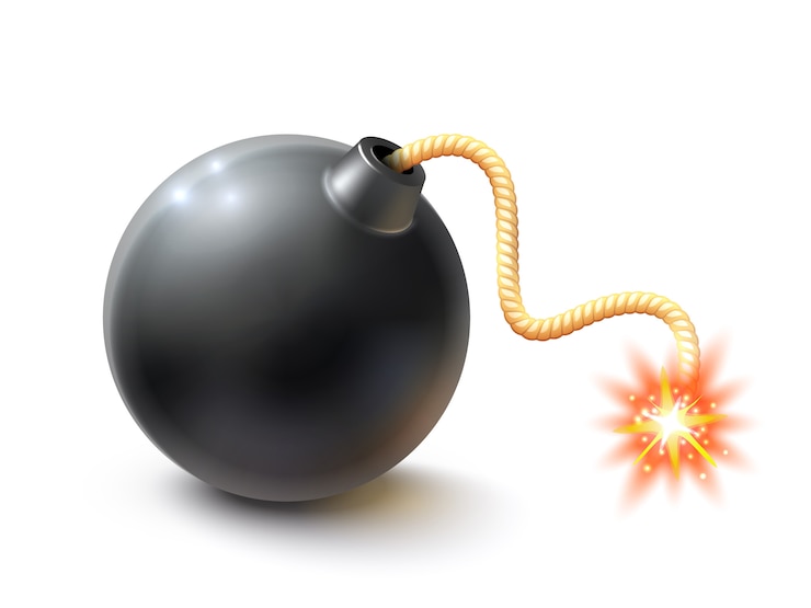 Zdarma Vektor realistická ilustrace bomby
