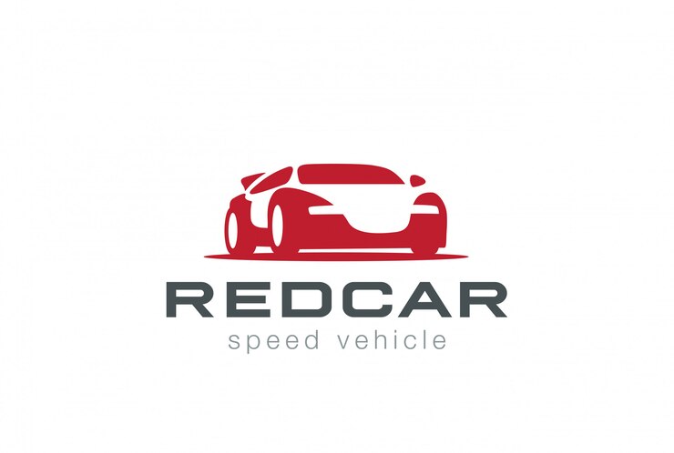 Zdarma Vektor red sport car logo vector icon. negative space style