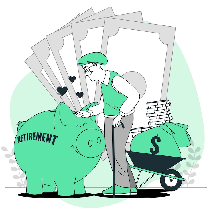 Zdarma Vektor retirement plan concept illustration