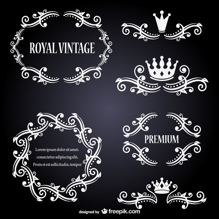 Zdarma Vektor royal vintage frames