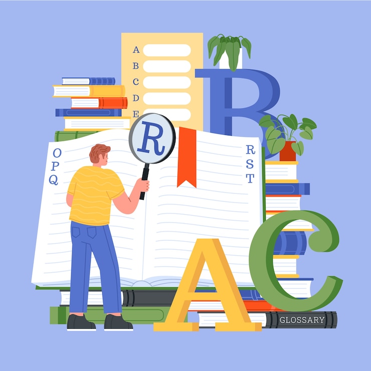 Zdarma Vektor ručně kreslená ilustrace glosáře