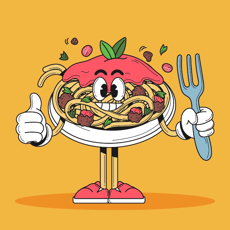 Zdarma Vektor ručně kreslená ilustrace těstovin