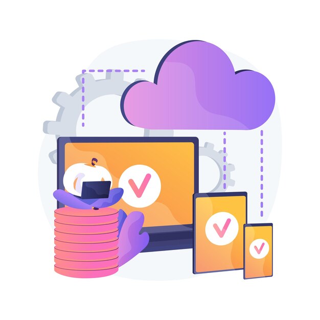 SaaS technology abstract concept illustration