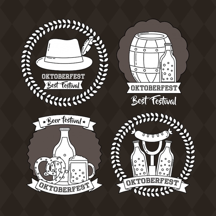 Zdarma Vektor sada k oslavě oktoberfestu v německu