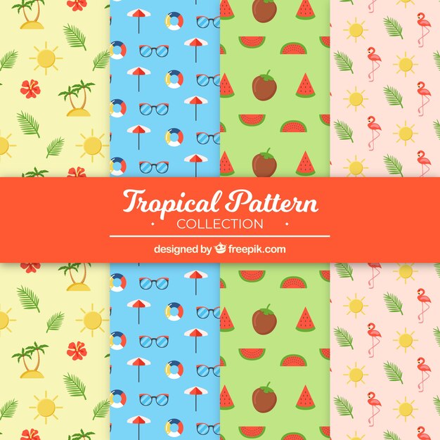 Set of tropical patterns with elements in flat style