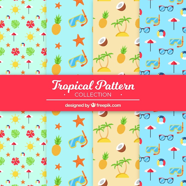 Set of tropical patterns with elements in flat style