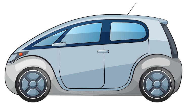 Zdarma Vektor sleek modern electric vehicle illustration