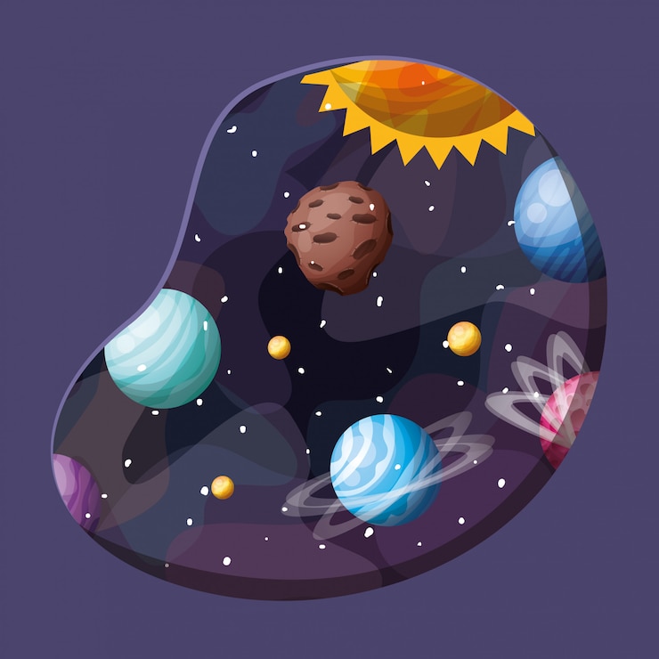 Zdarma Vektor solar system planets and sun   