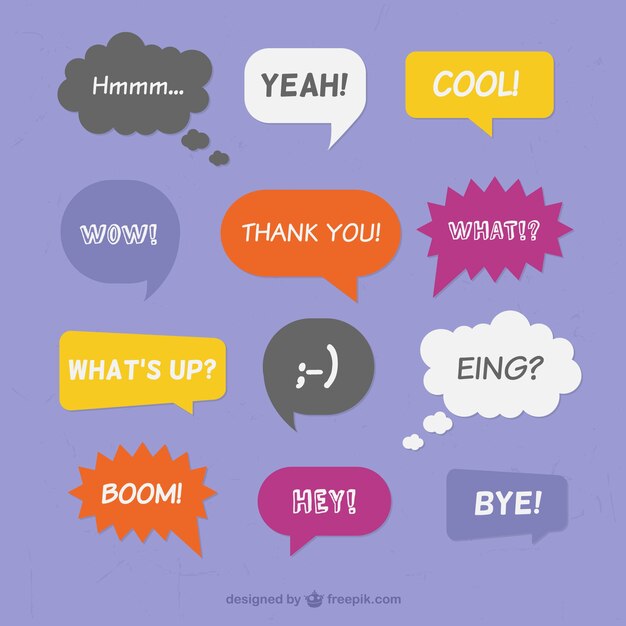 speech bubbles collection