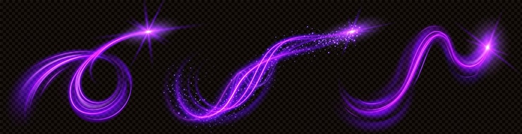 Zdarma Vektor spirálový magický vířivý světelný efekt se zářivým vektorem. neonová energie, vířivá záře s třpytivými částicemi. lesklý pohyb rychlosti, průhledná abstraktní křivka. futuristický létající světelný paprsek s jiskrou