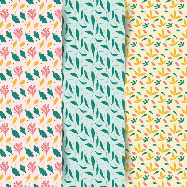 spring pattern collection in flat design