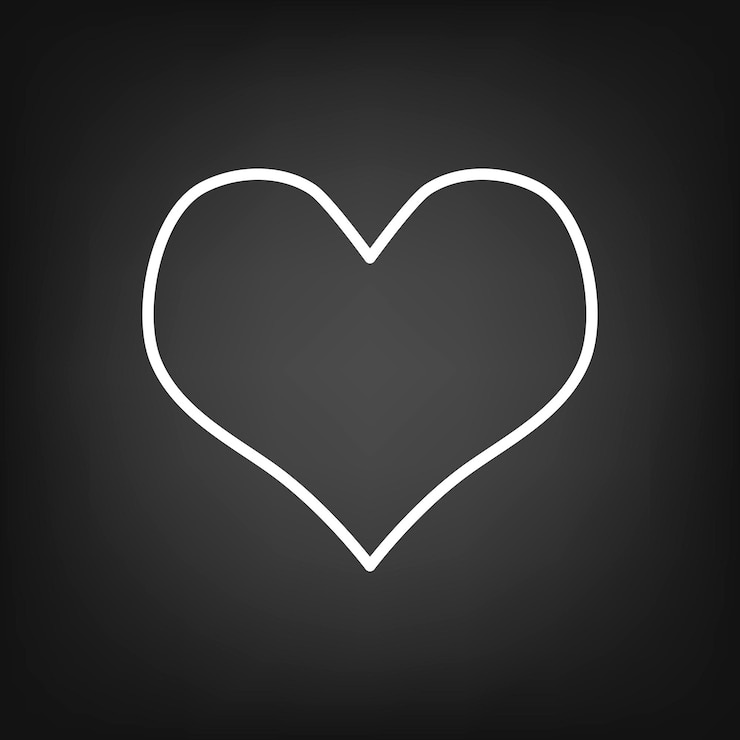 Zdarma Vektor stroke heart geometric shape vector