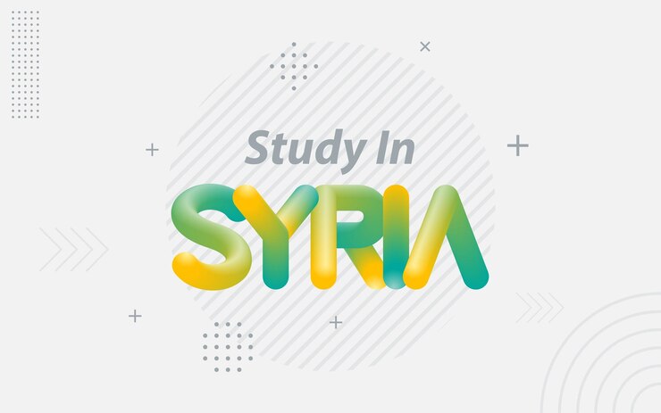 Zdarma Vektor studie v sýrii, kreativní typografie s 3d efektem prolínání, vektorová ilustrace