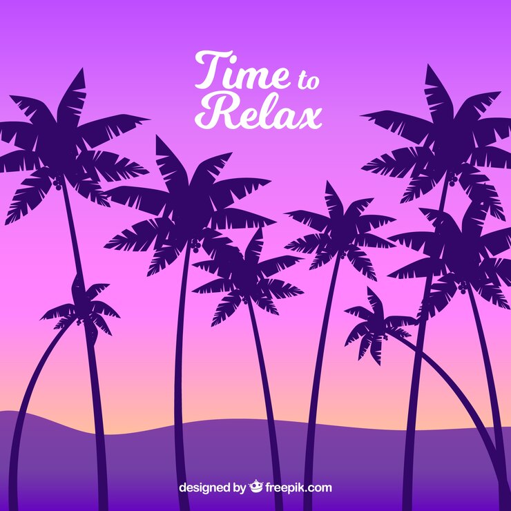 Zdarma Vektor summer background with palm trees