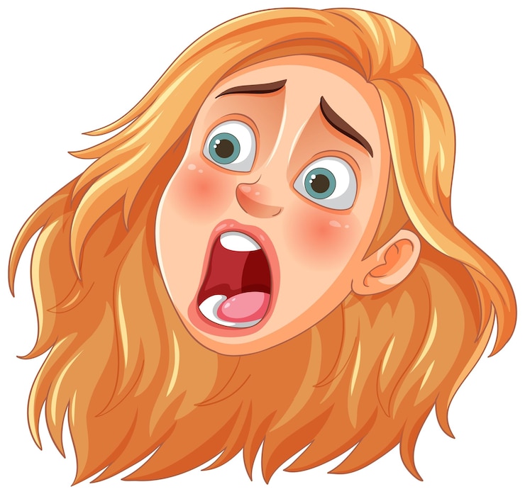 Zdarma Vektor surprised womans face illustration