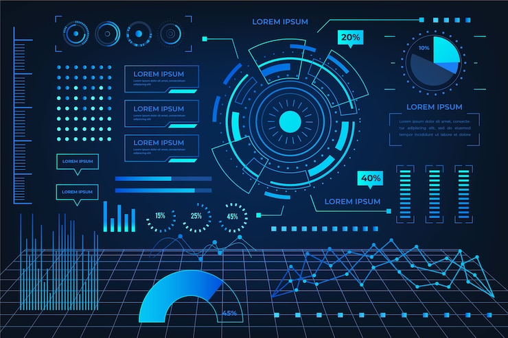 Zdarma Vektor technologická futuristická infografika