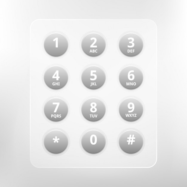 Zdarma Vektor telefonní klávesnice
