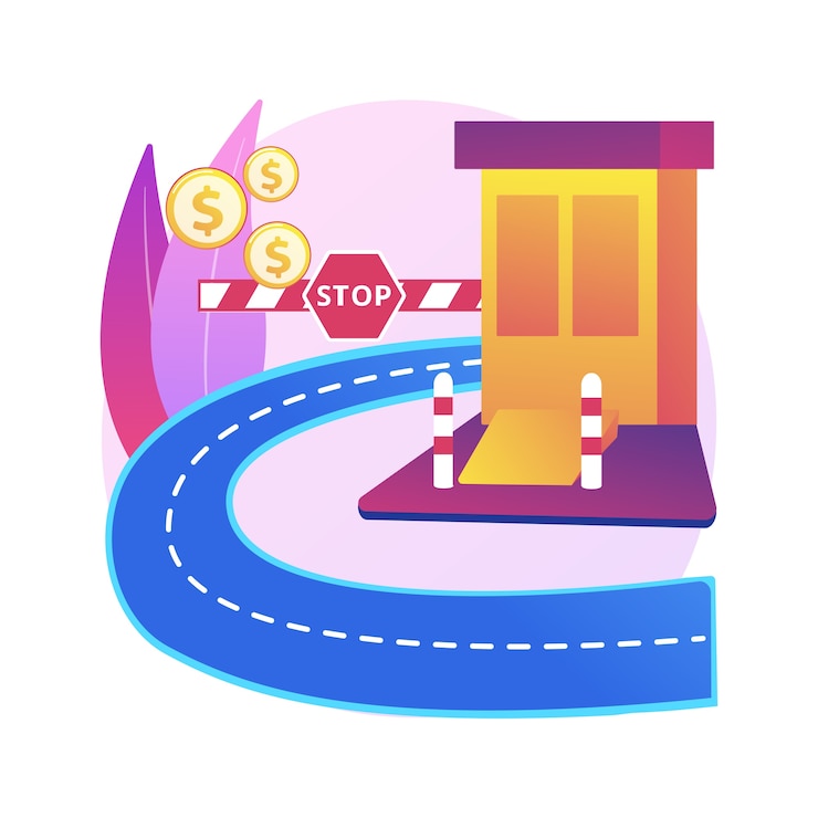 Zdarma Vektor toll road illustration