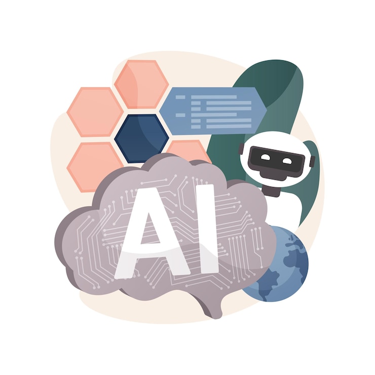 Zdarma Vektor umělá inteligence – abstraktní ilustrace.