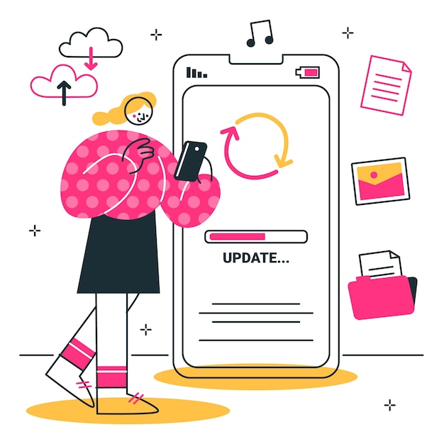 upload concept illustration