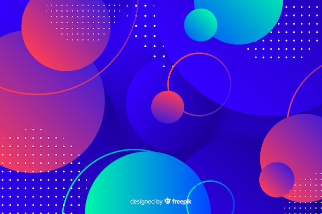 Variety of spheres colourful background