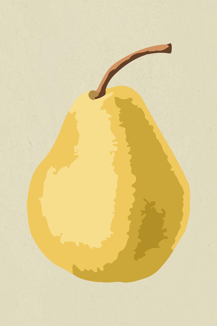Zdarma Vektor vectorized pear sticker overlay design resource