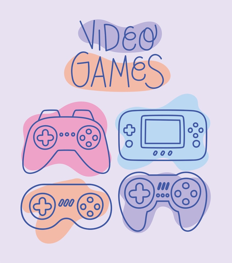 Zdarma Vektor video games controllers