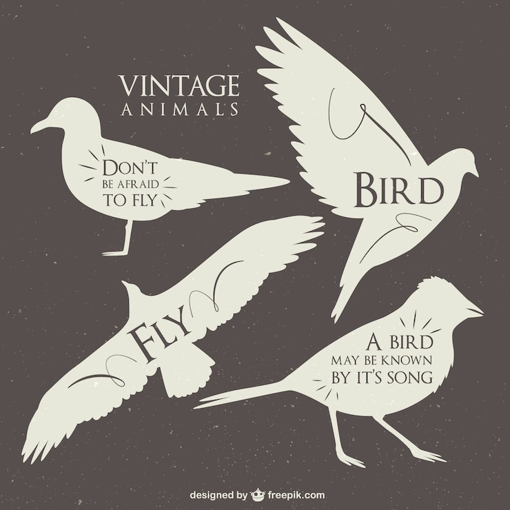 Zdarma Vektor vintage animals silhouettes