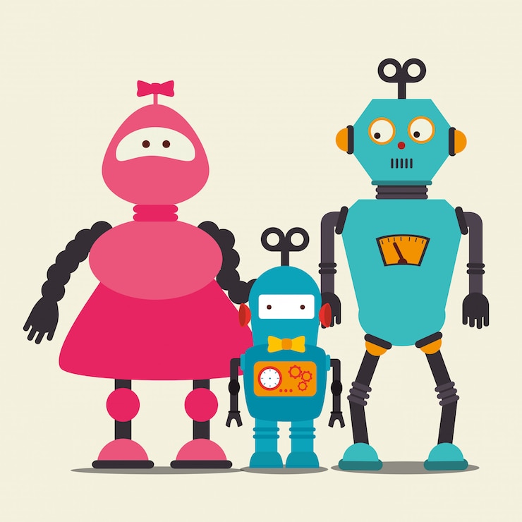 Zdarma Vektor vtipný robot komiks
