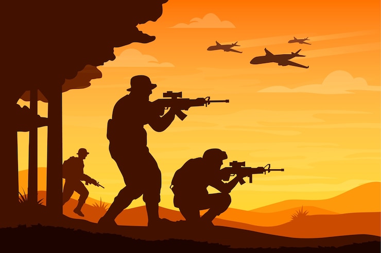 Zdarma Vektor war hand drawn soldier background