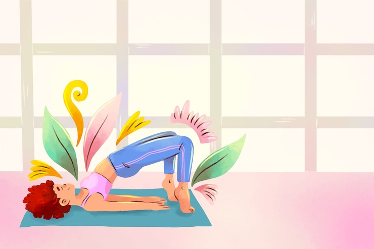Zdarma Vektor watercolor background for international yoga day celebration