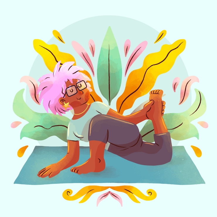Zdarma Vektor watercolor illustration for international yoga day celebration