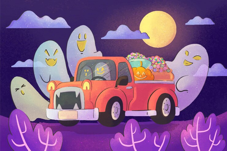 Zdarma Vektor watercolor trunk or treat background