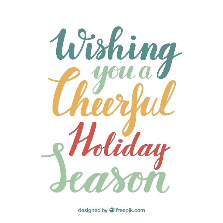 Zdarma Vektor wishing you a cheerful holiday season