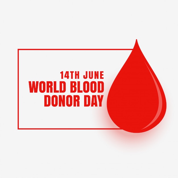 14 de junho mundo doador de sangue dia conceito cartaz design