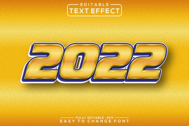 2022 efeito de texto 3d editável