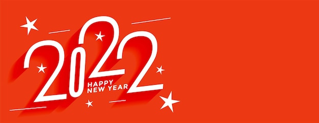 2022 feliz ano novo celebração feriado banner design